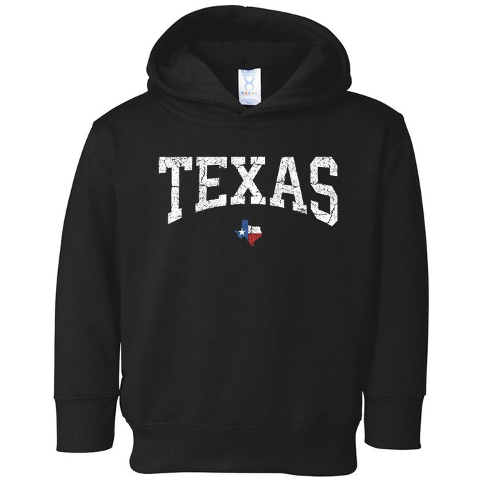 Texas T Texas State Map Flag Distressed Toddler Hoodie