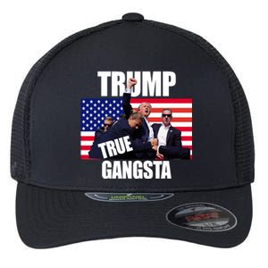 Trump The True Gangster Survived Association Flexfit Unipanel Trucker Cap