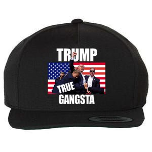 Trump The True Gangster Survived Association Wool Snapback Cap