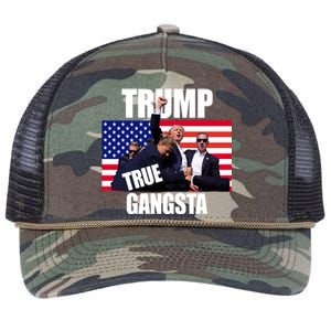 Trump The True Gangster Survived Association Retro Rope Trucker Hat Cap