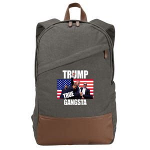 Trump The True Gangster Survived Association Cotton Canvas Backpack