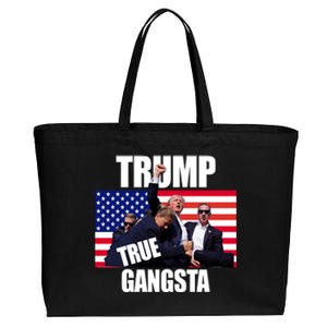 Trump The True Gangster Survived Association Cotton Canvas Jumbo Tote