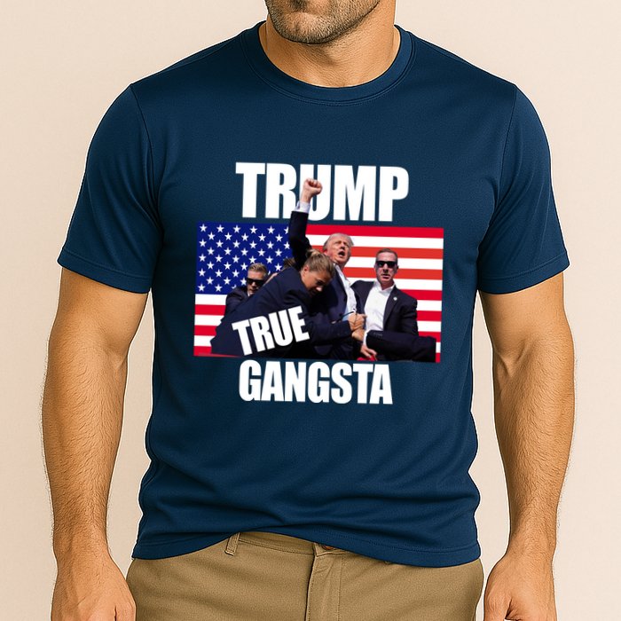 Trump The True Gangster Survived Association Cooling Performance Crew T-Shirt