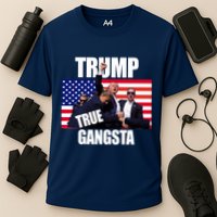 Trump The True Gangster Survived Association Cooling Performance Crew T-Shirt