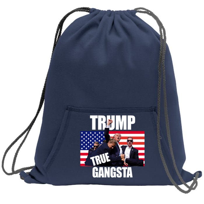 Trump The True Gangster Survived Association Sweatshirt Cinch Pack Bag