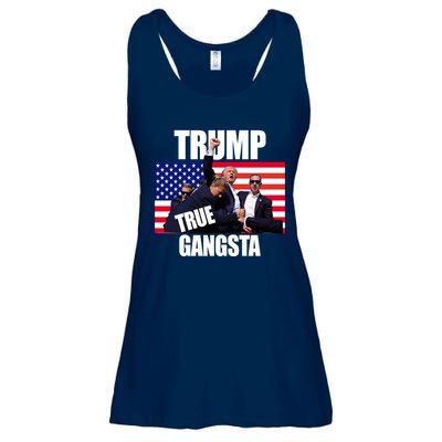 Trump The True Gangster Survived Association Ladies Essential Flowy Tank