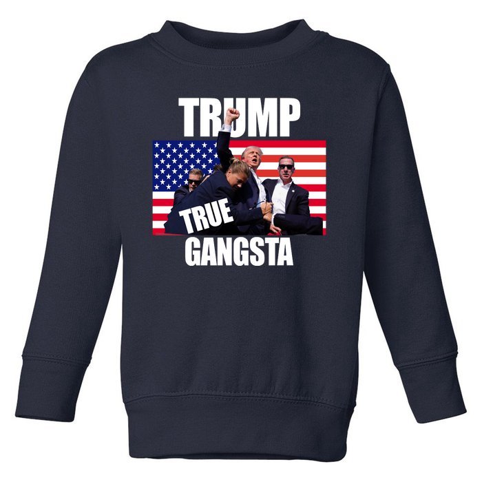 Trump The True Gangster Survived Association Toddler Sweatshirt