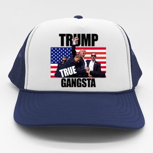 Trump The True Gangster Survived Association Trucker Hat