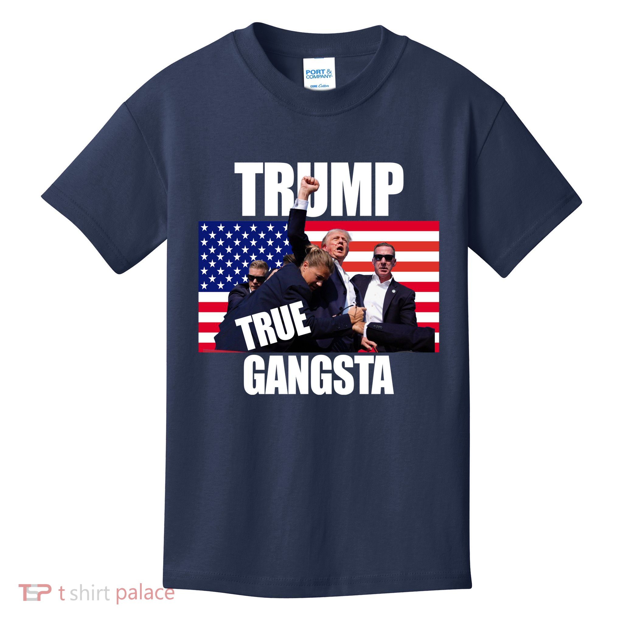 Trump The True Gangster Survived Association Kids T-Shirt