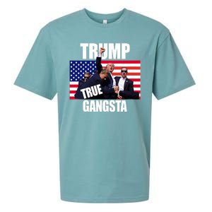 Trump The True Gangster Survived Association Sueded Cloud Jersey T-Shirt