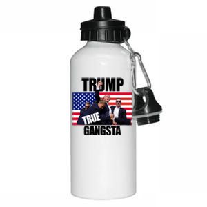 Trump The True Gangster Survived Association Aluminum Water Bottle