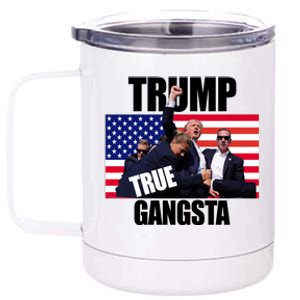 Trump The True Gangster Survived Association 12 oz Stainless Steel Tumbler Cup