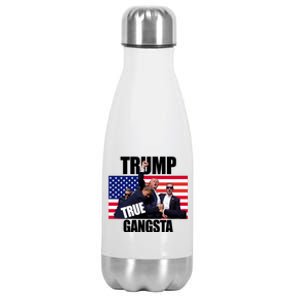 Trump The True Gangster Survived Association Stainless Steel Insulated Water Bottle