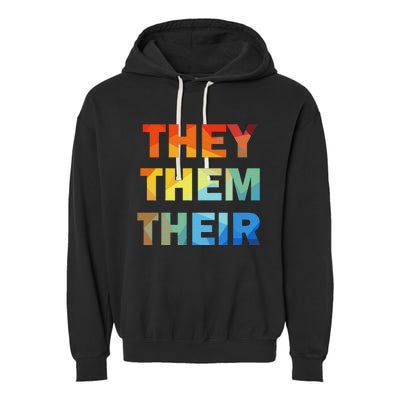 They Them Their Nb Pronoun Pride Garment-Dyed Fleece Hoodie