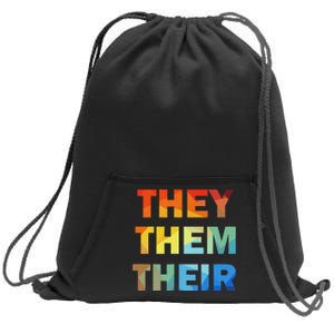 They Them Their Nb Pronoun Pride Sweatshirt Cinch Pack Bag