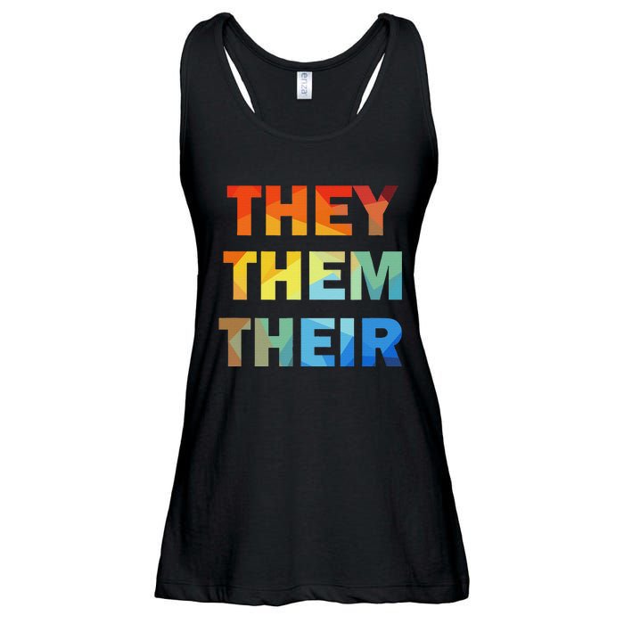 They Them Their Nb Pronoun Pride Ladies Essential Flowy Tank