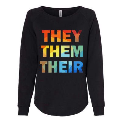 They Them Their Nb Pronoun Pride Womens California Wash Sweatshirt