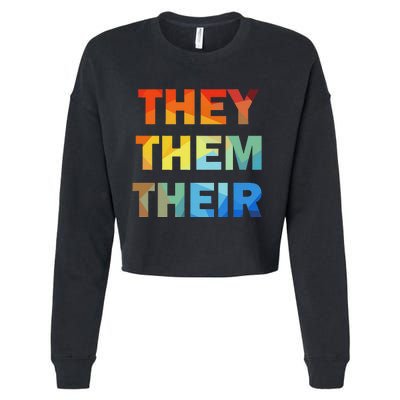 They Them Their Nb Pronoun Pride Cropped Pullover Crew