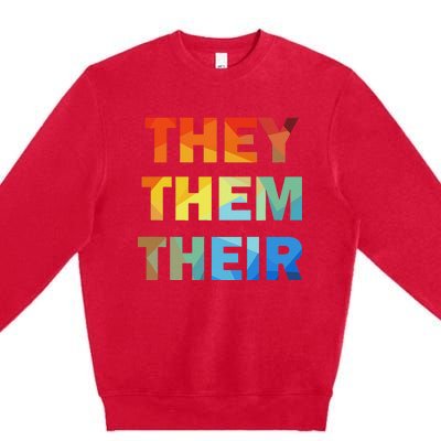 They Them Their Nb Pronoun Pride Premium Crewneck Sweatshirt