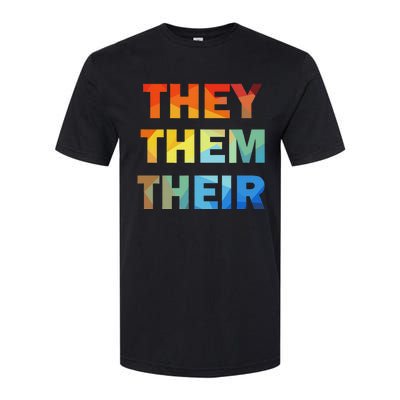 They Them Their Nb Pronoun Pride Softstyle CVC T-Shirt