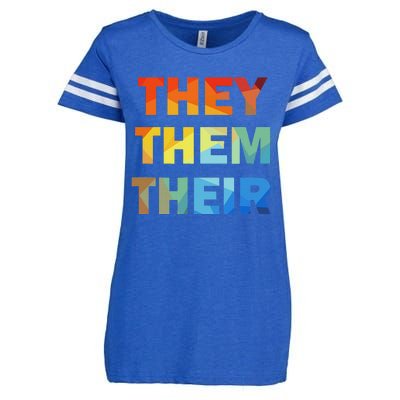 They Them Their Nb Pronoun Pride Enza Ladies Jersey Football T-Shirt