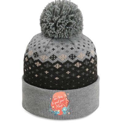 Take Time To Quiet Your Mind The Baniff Cuffed Pom Beanie