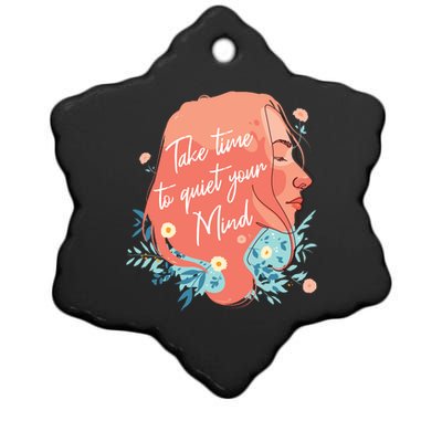 Take Time To Quiet Your Mind Ceramic Star Ornament