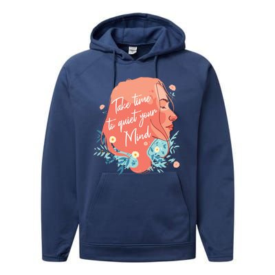 Take Time To Quiet Your Mind Performance Fleece Hoodie