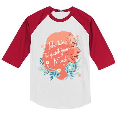 Take Time To Quiet Your Mind Kids Colorblock Raglan Jersey