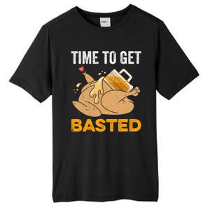 Turkey Time To Get Basted Beer Thanksgiving Turkey Tall Fusion ChromaSoft Performance T-Shirt