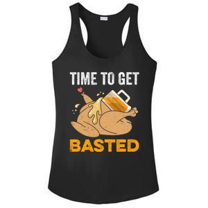 Turkey Time To Get Basted Beer Thanksgiving Turkey Ladies PosiCharge Competitor Racerback Tank