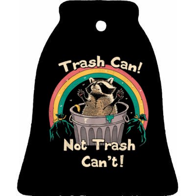 Trash Talker Trash Can Not Trash Can Ceramic Bell Ornament