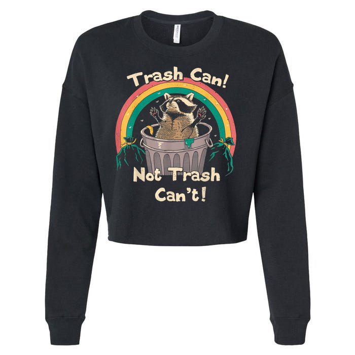 Trash Talker Trash Can Not Trash Can Cropped Pullover Crew