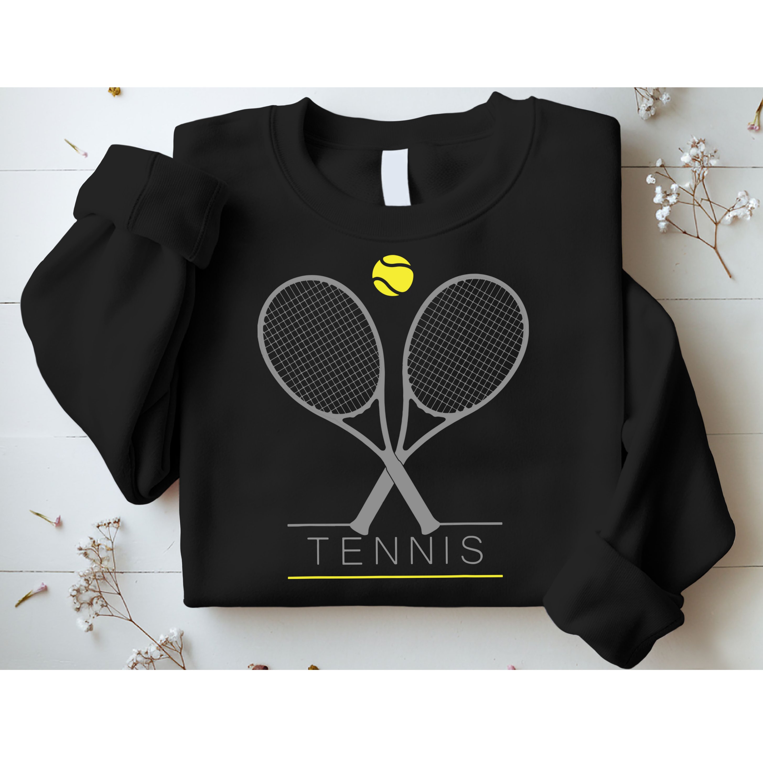 Tennis Trendy Tennis Rackets Ball Sweatshirt