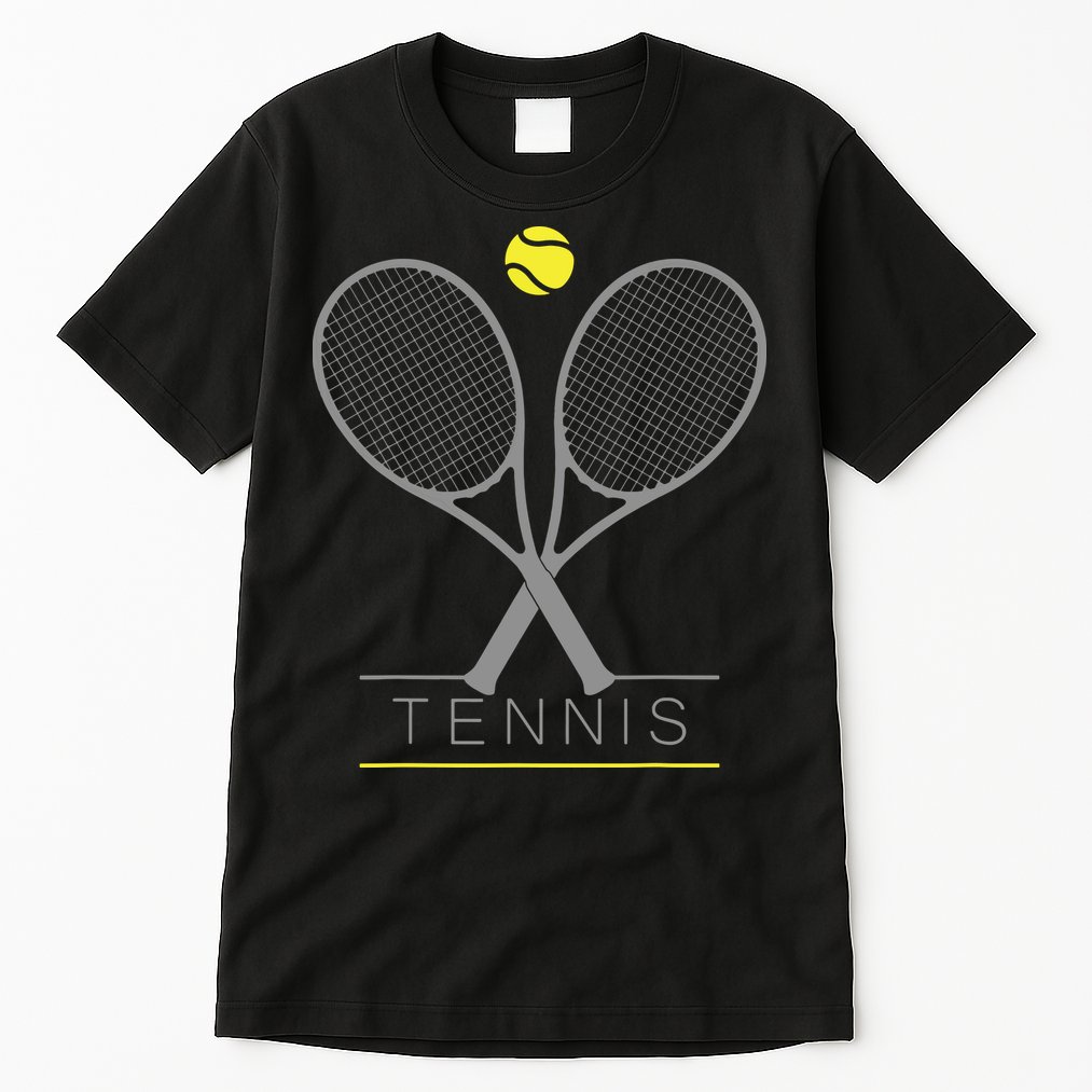 Tennis Trendy Tennis Rackets Ball Tall T-Shirt