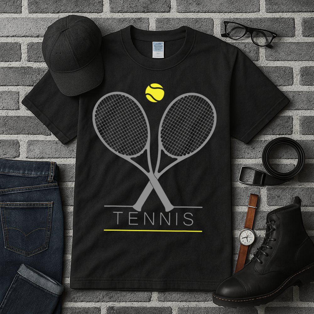 Tennis Trendy Tennis Rackets Ball Tall T-Shirt