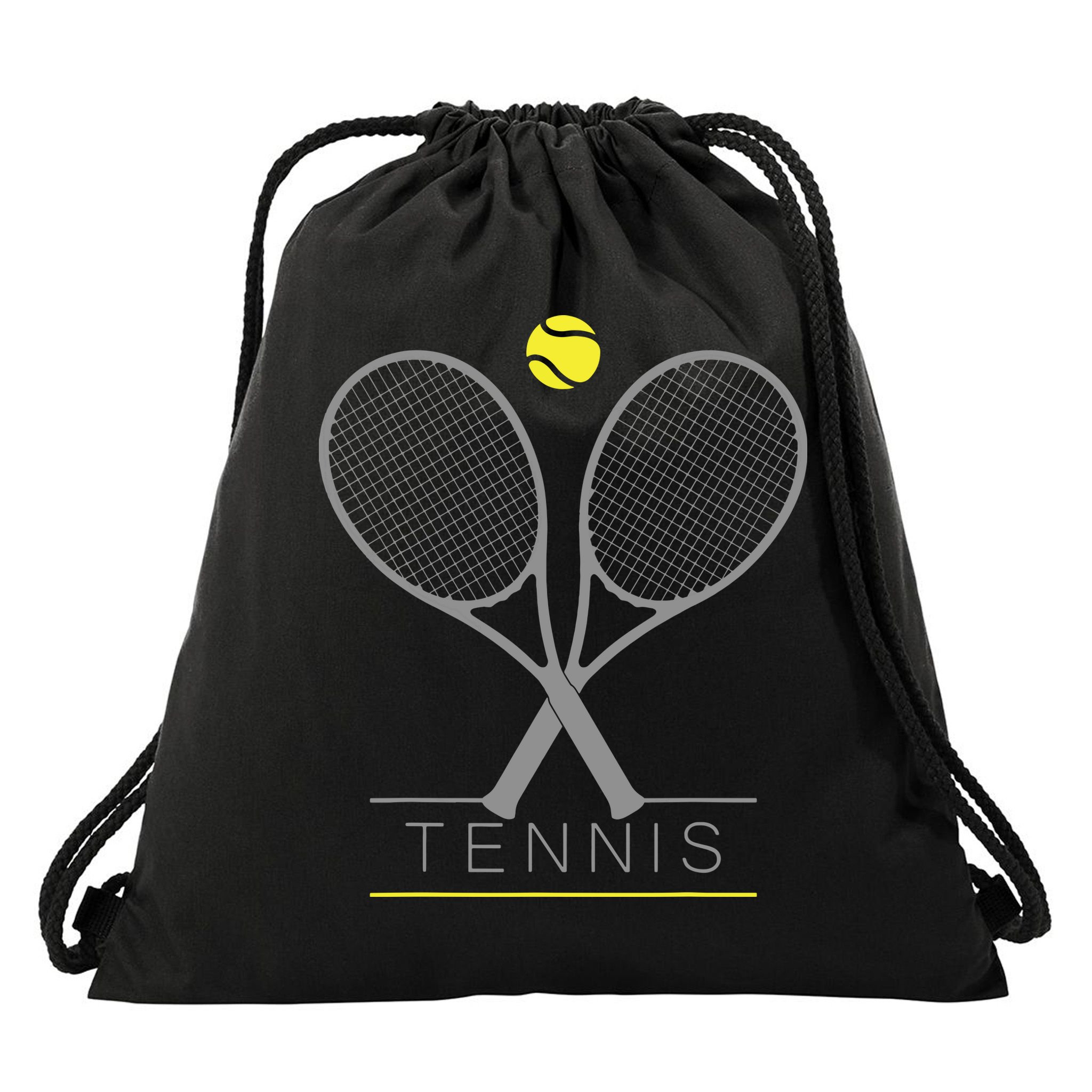 Tennis Trendy Tennis Rackets Ball Drawstring Bag