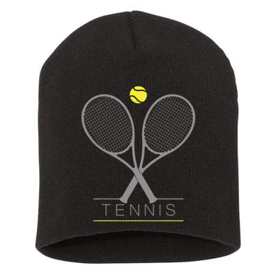 Tennis Trendy Tennis Rackets Ball Short Acrylic Beanie