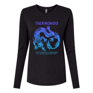 Taekwondo TKD Tae Kwon Do Dragon Art Martial Arts Graphic Womens Cotton Relaxed Long Sleeve T-Shirt