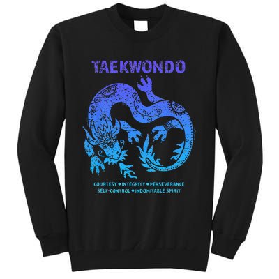 Taekwondo TKD Tae Kwon Do Dragon Art Martial Arts Graphic Tall Sweatshirt