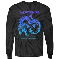 Taekwondo TKD Tae Kwon Do Dragon Art Martial Arts Graphic Tie-Dye Long Sleeve Shirt