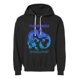 Taekwondo Tkd Tae Kwon Do Dragon Art Martial Arts Graphic Garment-Dyed Fleece Hoodie