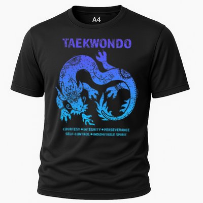 Taekwondo Tkd Tae Kwon Do Dragon Art Martial Arts Graphic Cooling Performance Crew T-Shirt