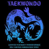 Taekwondo Tkd Tae Kwon Do Dragon Art Martial Arts Graphic Impact Tech Backpack