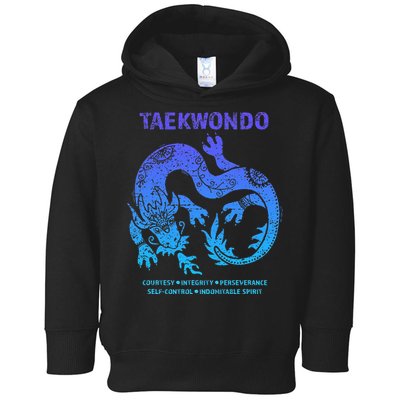 Taekwondo Tkd Tae Kwon Do Dragon Art Martial Arts Graphic Toddler Hoodie
