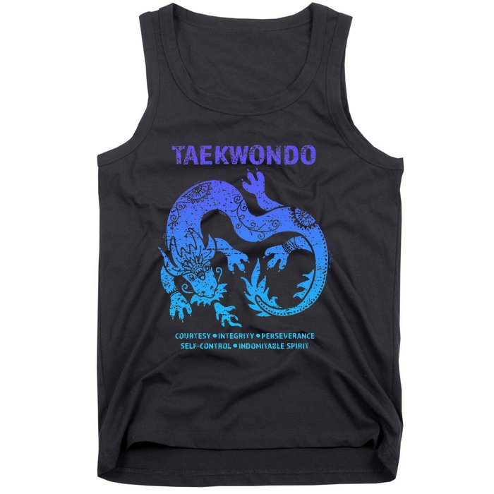 Taekwondo Tkd Tae Kwon Do Dragon Art Martial Arts Graphic Tank Top