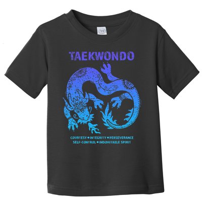 Taekwondo Tkd Tae Kwon Do Dragon Art Martial Arts Graphic Toddler T-Shirt