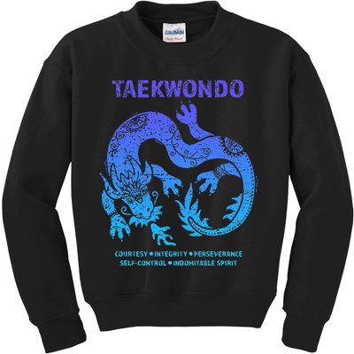 Taekwondo Tkd Tae Kwon Do Dragon Art Martial Arts Graphic Kids Sweatshirt