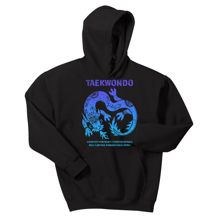 Taekwondo Tkd Tae Kwon Do Dragon Art Martial Arts Graphic Kids Hoodie