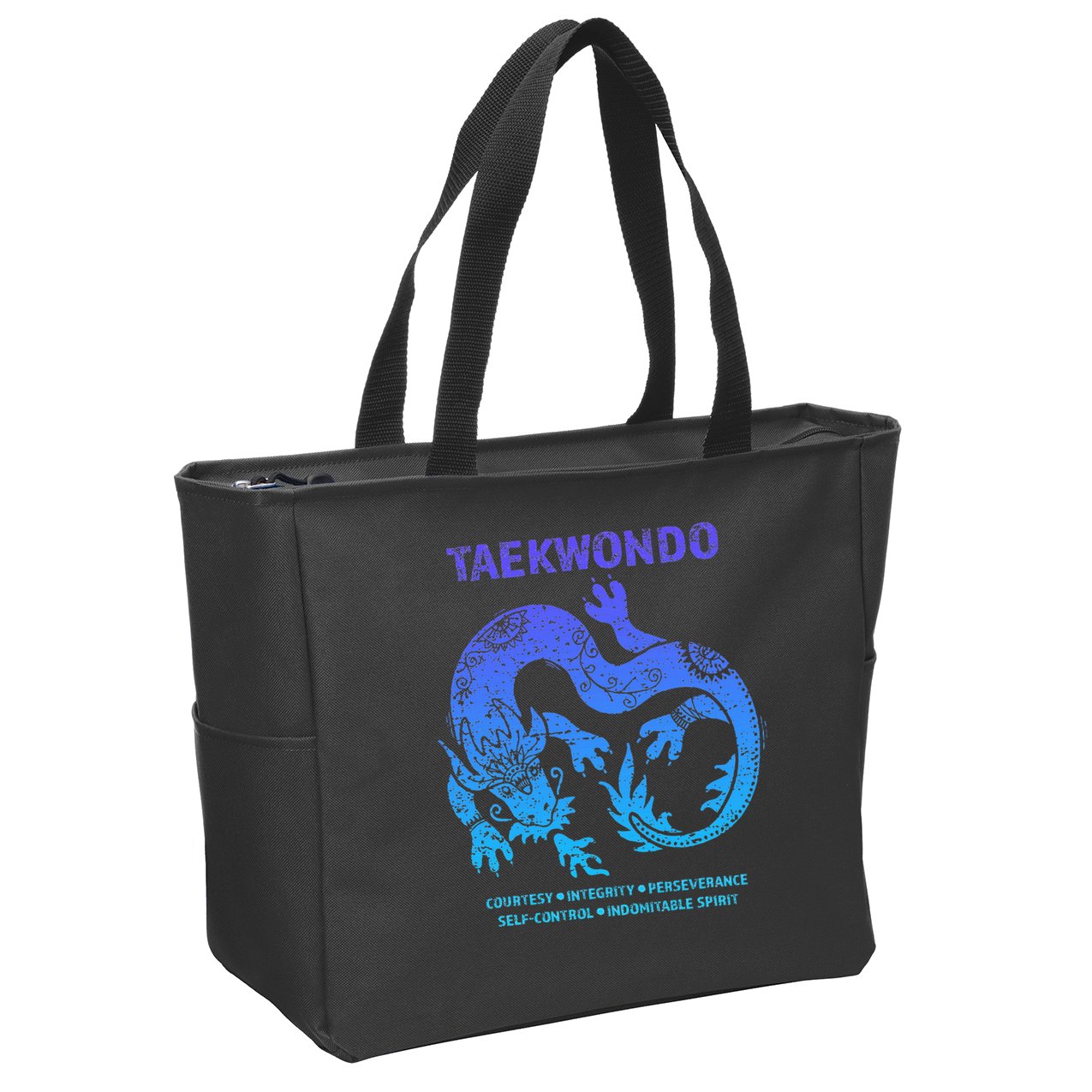 Taekwondo Tkd Tae Kwon Do Dragon Art Martial Arts Graphic Zip Tote Bag